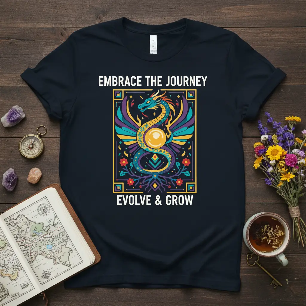 Embrace the Journey Evolve & Grow Dragon T-Shirt