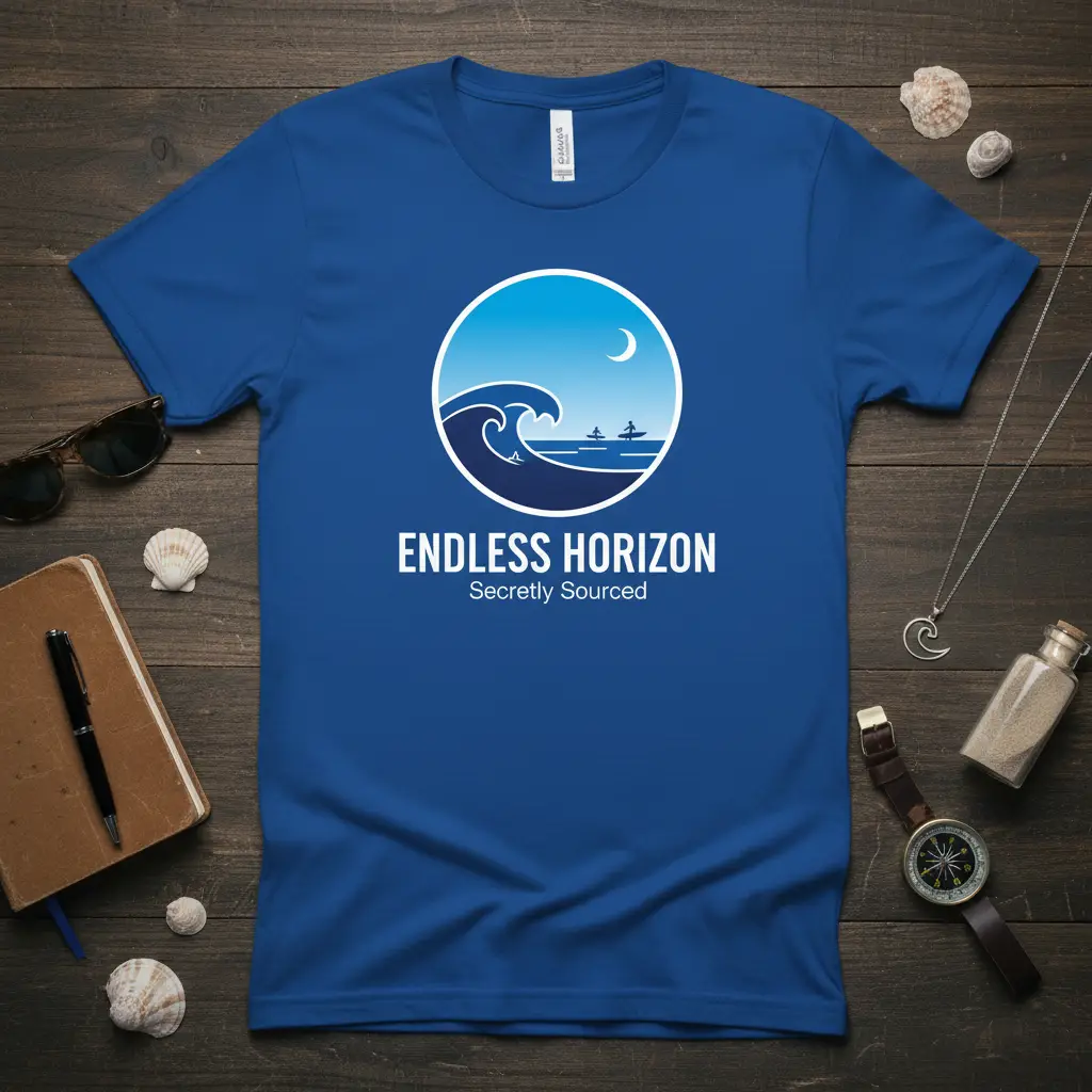 Endless Horizon Secretly Sourced Ocean Wave T-Shirt