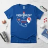 Endocrinology Nurse t-shirt with heart, stethoscope, brain, and thyroid graphics