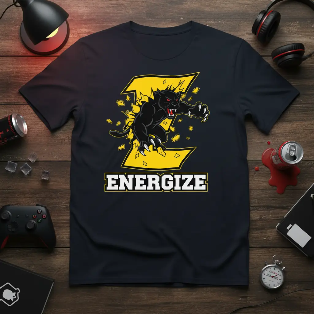 Energize Panther T-Shirt Motivational Sports