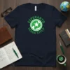 Esperanto Verda Stelo t-shirt with green star logo and globe graphic