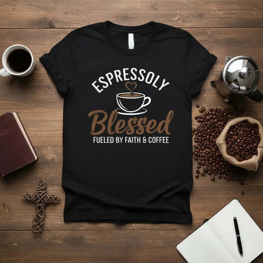 Espressoly Blessed Fueled by Faith & Coffee T-Shirt