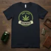 Est 420 Member t-shirt with green cannabis leaf emblem and rope border