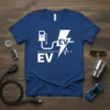 EV Charging Electric Vehicle bold graphic design printed on comfortable cotton t-shirt
