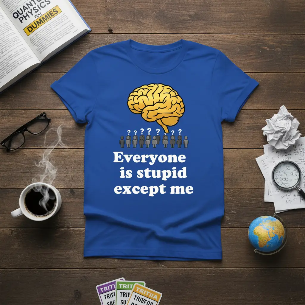 Everyone Is Stupid Except Me T-Shirt Funny Genius Gift