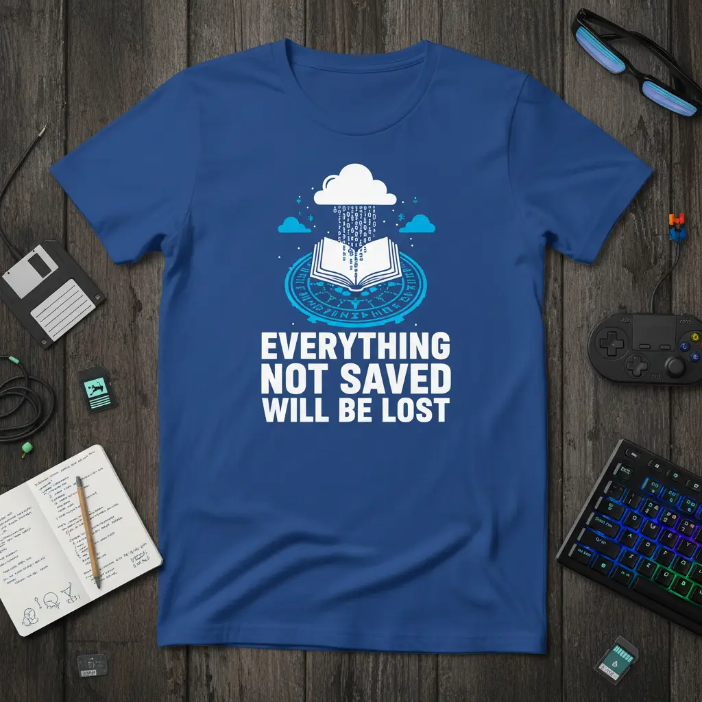 Everything Not Saved Will Be Lost Tech Humor T-Shirt