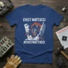 Evict Mattucci T-Shirt with a graphic of a wolf breaking through bricks and buildings, featuring the hashtag #EvictMattucci