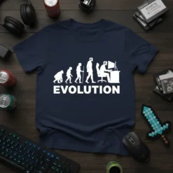 Evolution Gaming T-Shirt eye-catching graphic design printed on comfortable cotton t-shirt