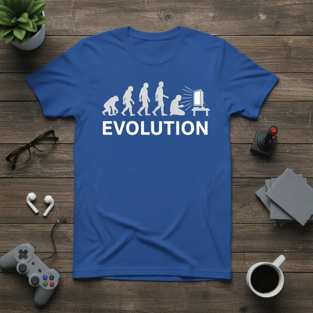 Evolution of Gamer T-Shirt Funny Gaming Gift for Men