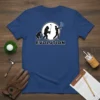 Evolution of Golf T-Shirt design featuring primate, gorilla, and golfer figures in a circle with the word EVOLUTION