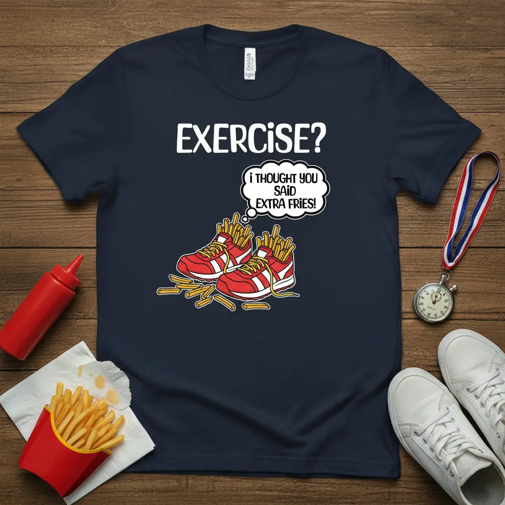 Exercise? I Thought You Said Extra Fries T-Shirt