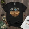 Black t-shirt with "Explore the Microcosm The Ancient City Beneath Your Feet" text and ant colony graphic