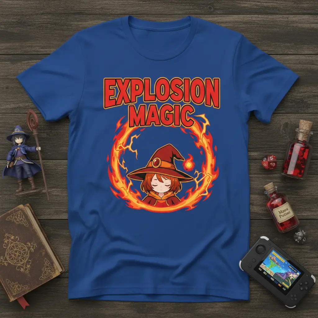 Explosion Magic Anime Spell T-Shirt Gift for Fans