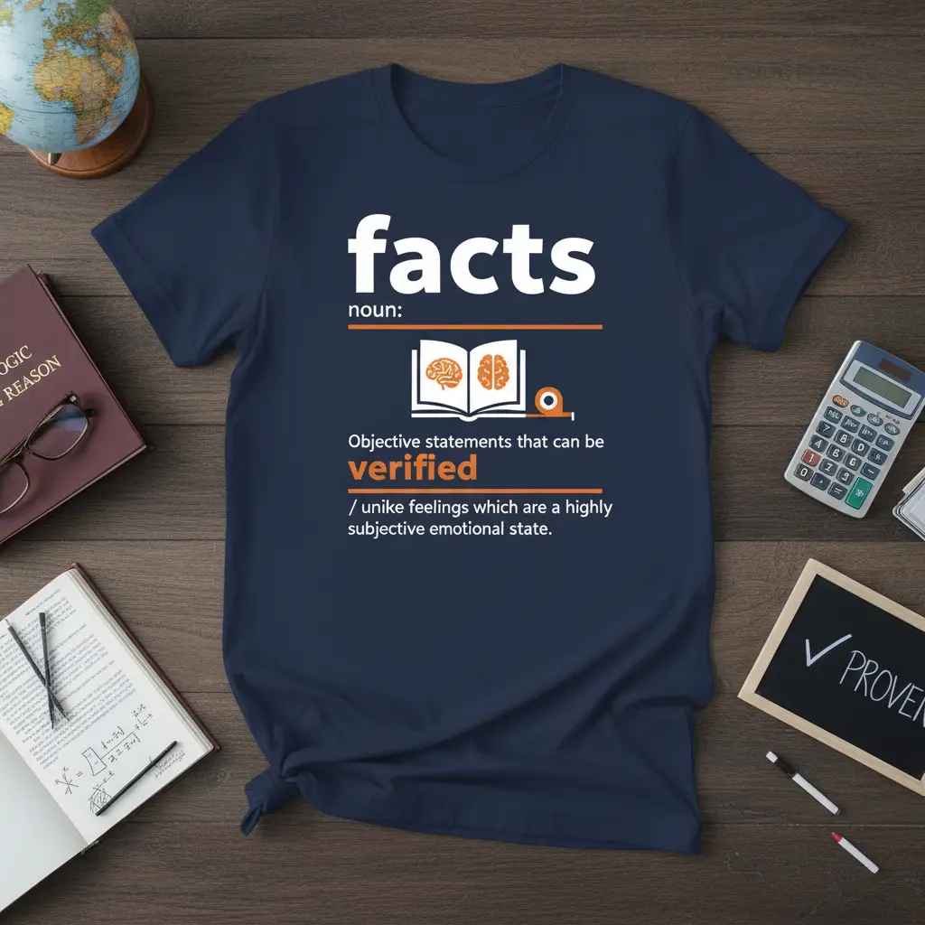 Facts Noun Objective Statements T-Shirt Funny Logic Gift