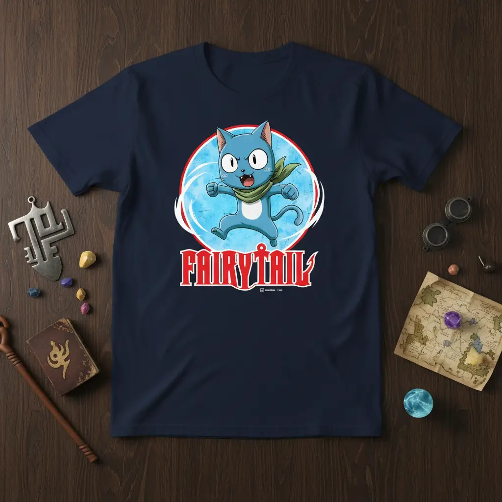 Fairy Tail Cat Anime T-Shirt Magical Anime Fan Gift