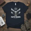 Faith Soars Christian T-Shirt with two eagles and a fish symbol, inspirational religious apparel