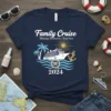 Family Cruise Making Memories Together 2024 t-shirt design with cruise ship, palm trees, sun, anchor, and ship's wheel graphic