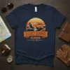 Family Kruger Reunion Est. 2018 vintage convertible car graphic with sunset and ribbon banner design