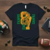 FAMU 87 design with a coiled snake graphic on a navy t-shirt, representing Florida A&M University pride