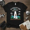Farmer Bill's Alien Abduction Adventure t-shirt design featuring a cowboy being abducted by a UFO, with cows below