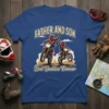 Father and Son Best Buddies Forever motocross design with two riders on dirt bikes
