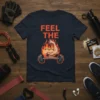 Feel The Burn Gym Workout creative graphic design printed on comfortable cotton t-shirt