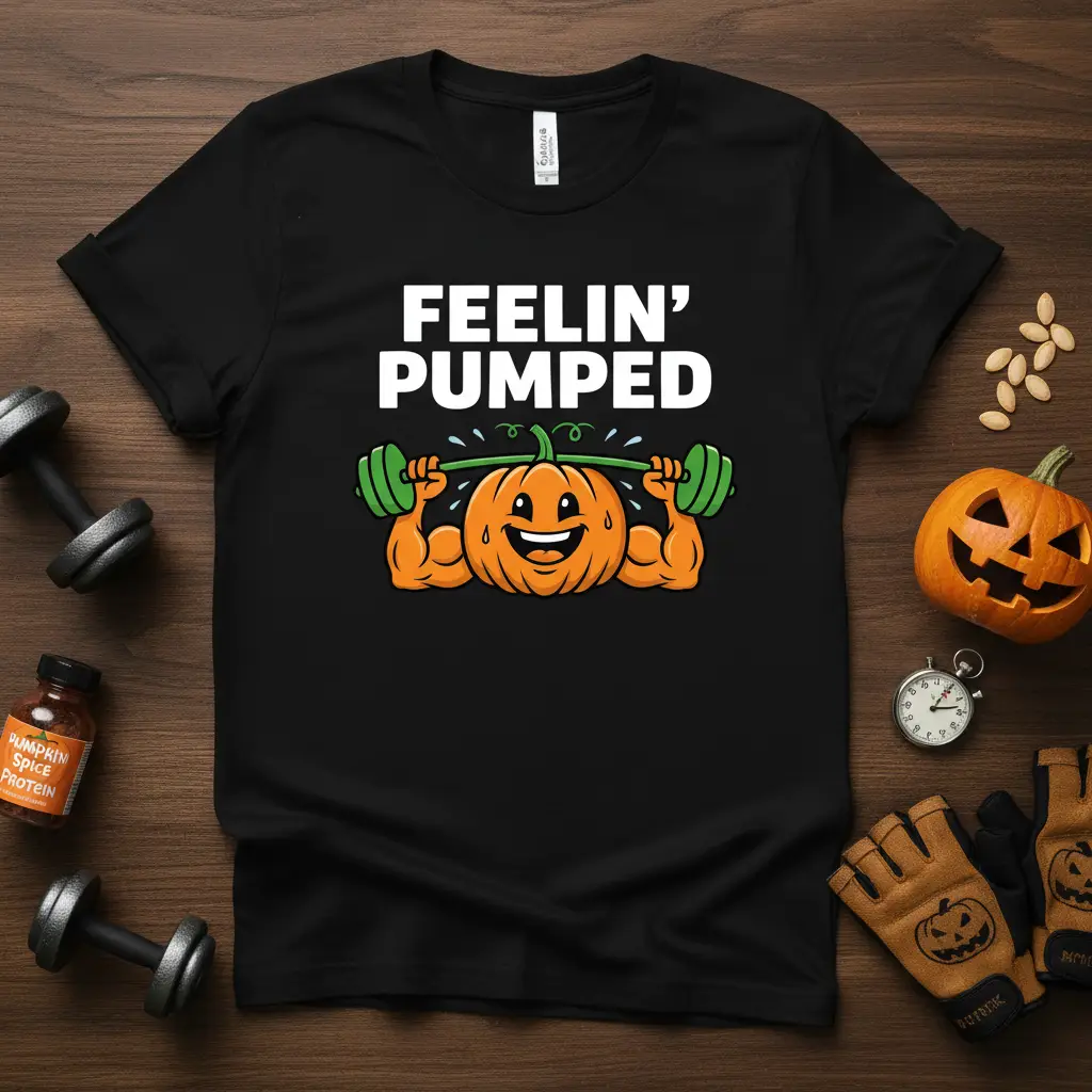 Feelin’ Pumped Halloween Workout T-Shirt Funny Gym Gift