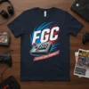 FGC Fighting Game Community T-Shirt design featuring a retro arcade joystick and bold text