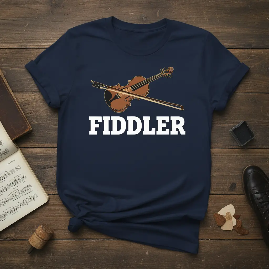 Fiddler Violinist T-Shirt Gift for Music Lovers
