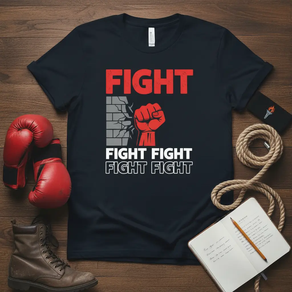 Fight Fight Fight Fight Motivational Quote T-Shirt