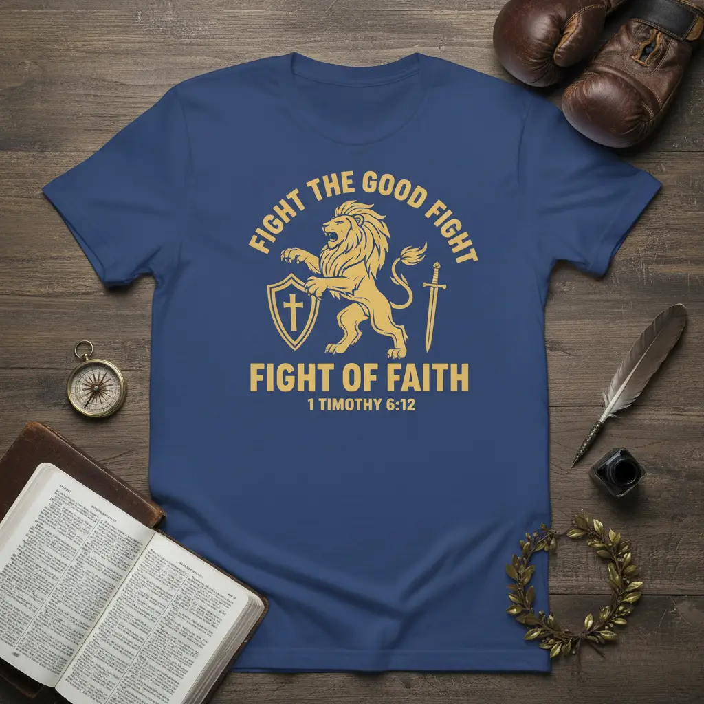 Fight the Good Fight of Faith T-Shirt 1 Timothy 6:12