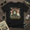 Fighter Cat Aces Veteran Pilot Division T-Shirt with a cool cat pilot graphic and jets