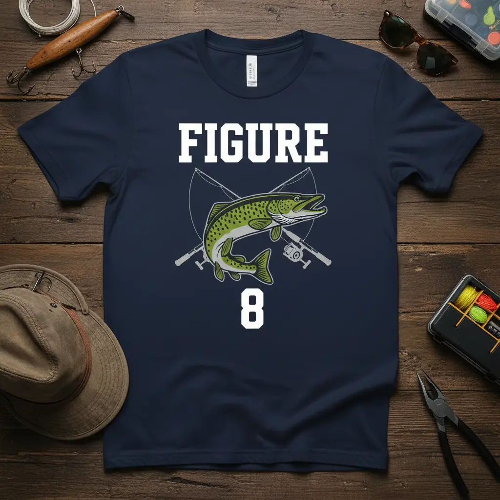 Figure 8 Fishing T-Shirt Angler Gift for Fishermen