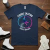 Figure Skating Perfect Balance t-shirt design with a female skater mid-spin, surrounded by a gradient circle and sparkling stars