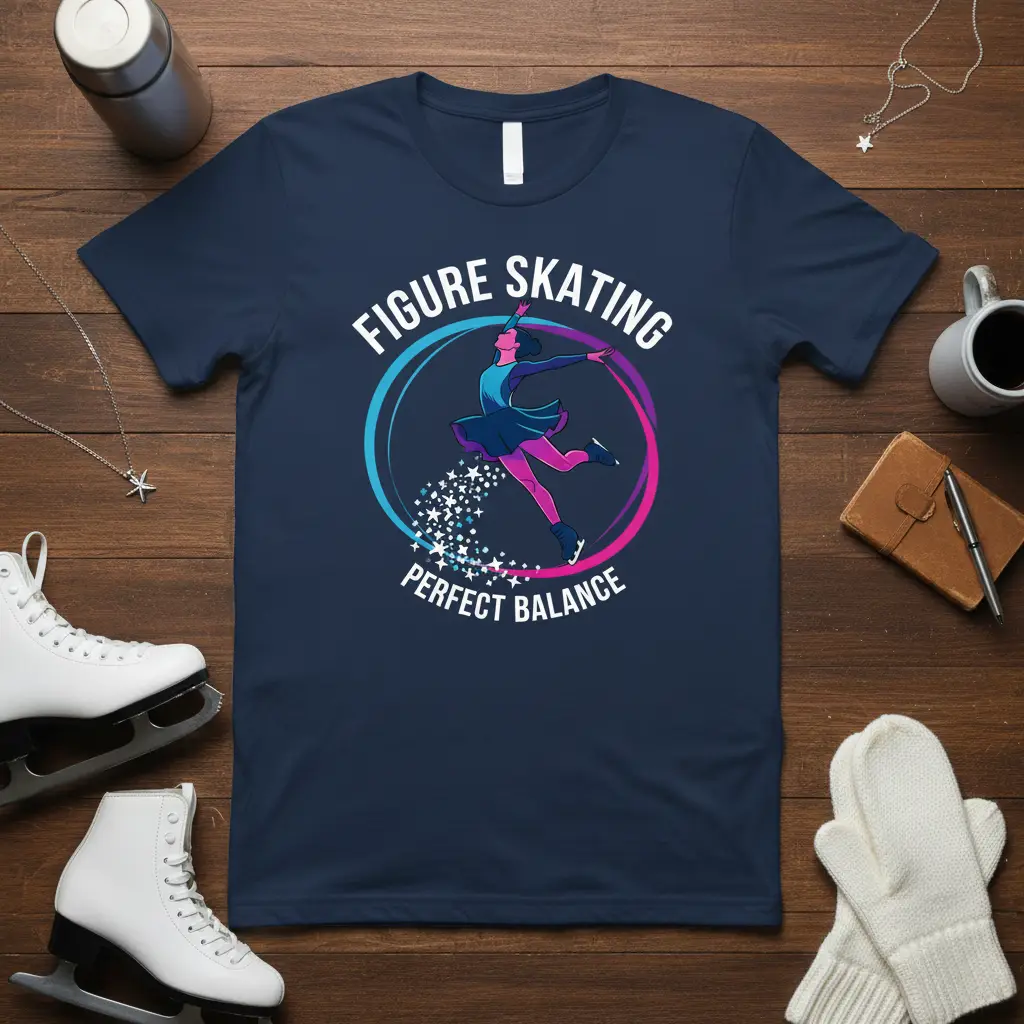 Figure Skating Perfect Balance T-Shirt Ice Skater Gift