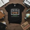 Black t-shirt with white text quote "First They Came For Immigrants" and diverse hands clasped, plus "Stand Up For Social