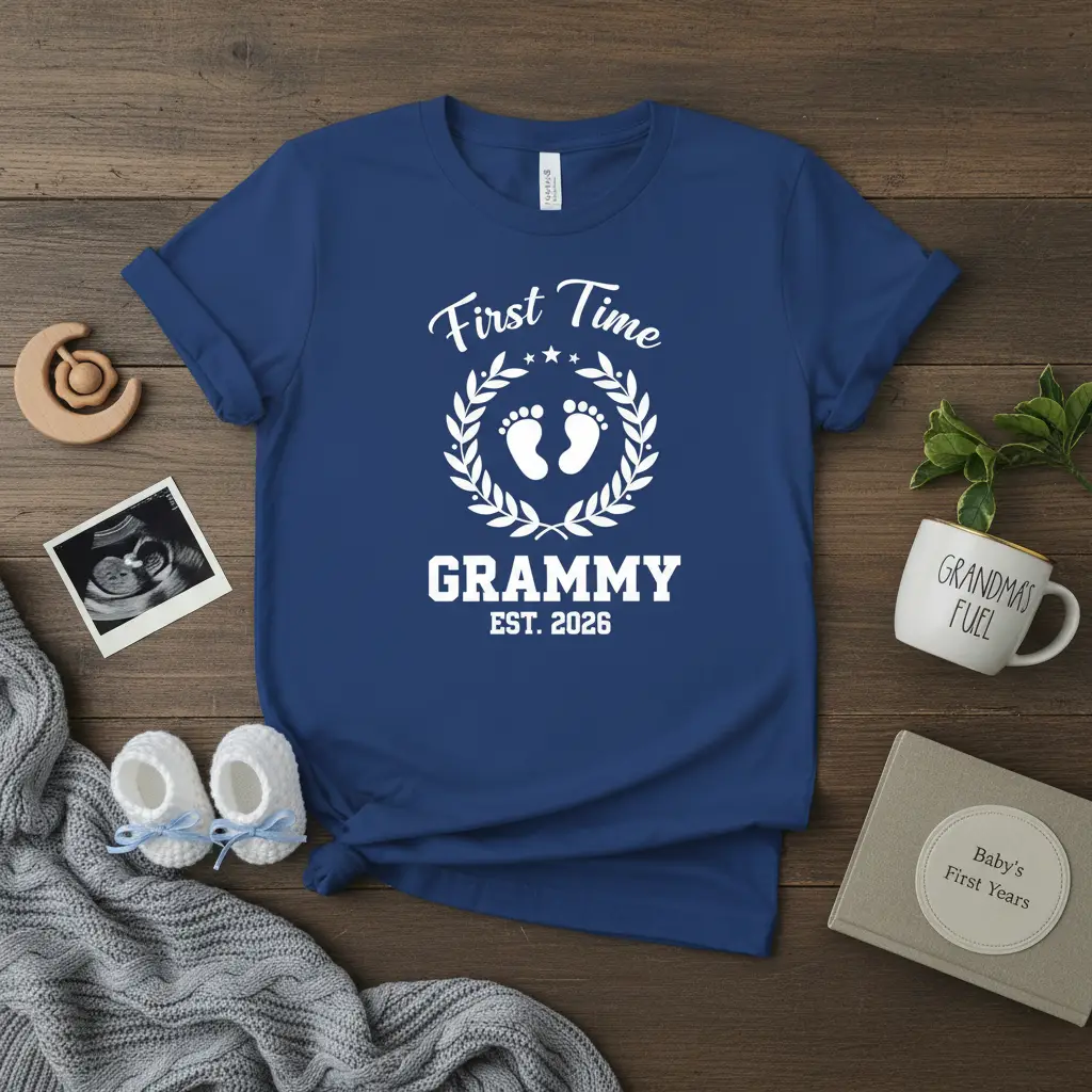 First Time Grammy Est. 2026 T-Shirt New Grandma Gift