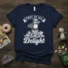 First of all I'm a Delight opossum t-shirt with a superhero opossum standing in a trash can