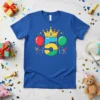 Five Birthday Crown creative graphic design printed on comfortable cotton t-shirt