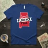 Florence Y'All t-shirt design featuring a red outline of Alabama with a bridge graphic and text "FLORENCE Y'ALL" on a