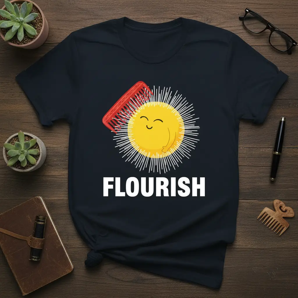 Flourish Sunshine Graphic T-Shirt Positive Motivational Gift