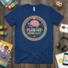 Retro design t-shirt with text Fluency Specialist Connect Care Love and a brain graphic