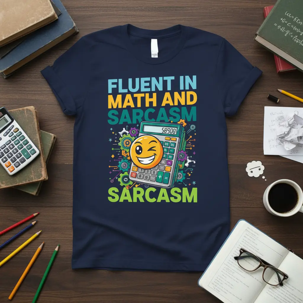 Fluent in Math and Sarcastic Sarcastic T-Shirt Funny Quote