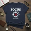 FOCUS PSALM 119:10 creative graphic design printed on comfortable cotton t-shirt