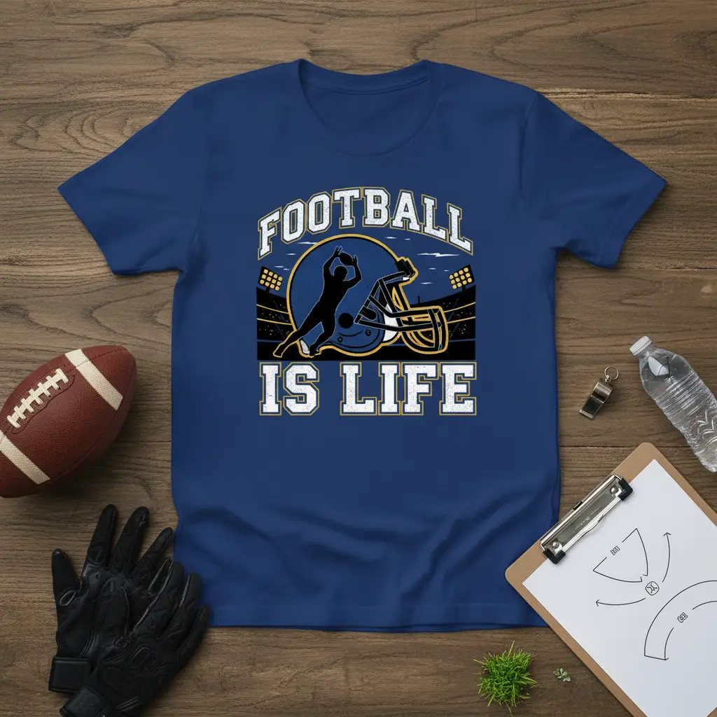 Football Is Life T-Shirt Perfect Gift for Sports Fans