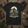 Forest Legend Est. Unknown Bigfoot t-shirt design with cryptid hunter theme and outdoor adventure graphic