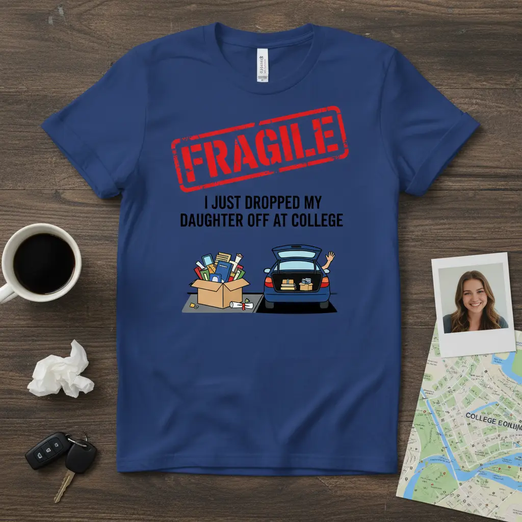 Fragile: I Just Dropped My Daughter Off at College T-Shirt