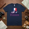 France Mountains Flag eye-catching graphic design printed on comfortable cotton t-shirt