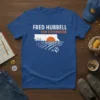 Fred Hubbell for Governor campaign t-shirt with Iowa map graphic and cornfield sunset