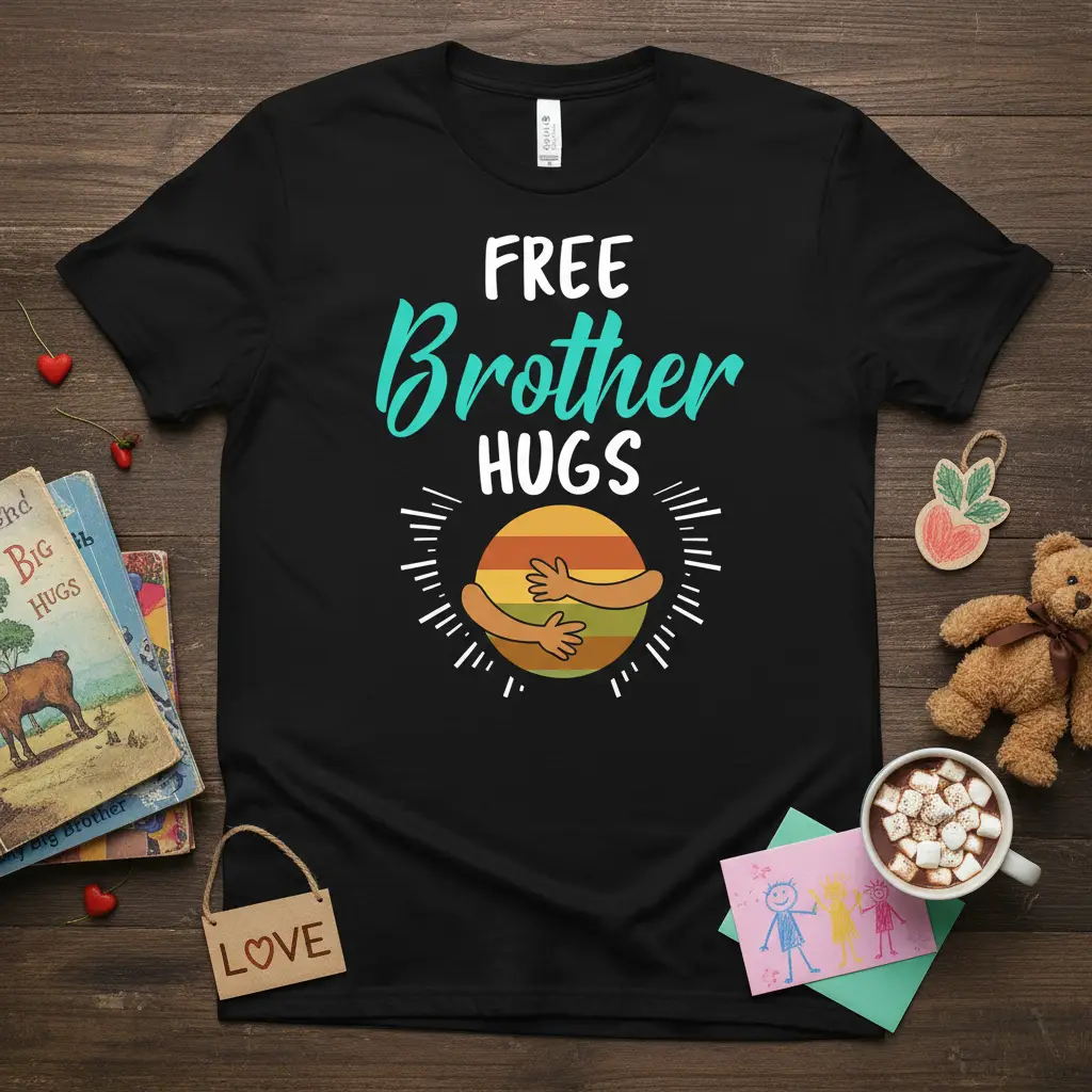 Free Brother Hugs T-Shirt Perfect Sibling Gift Idea